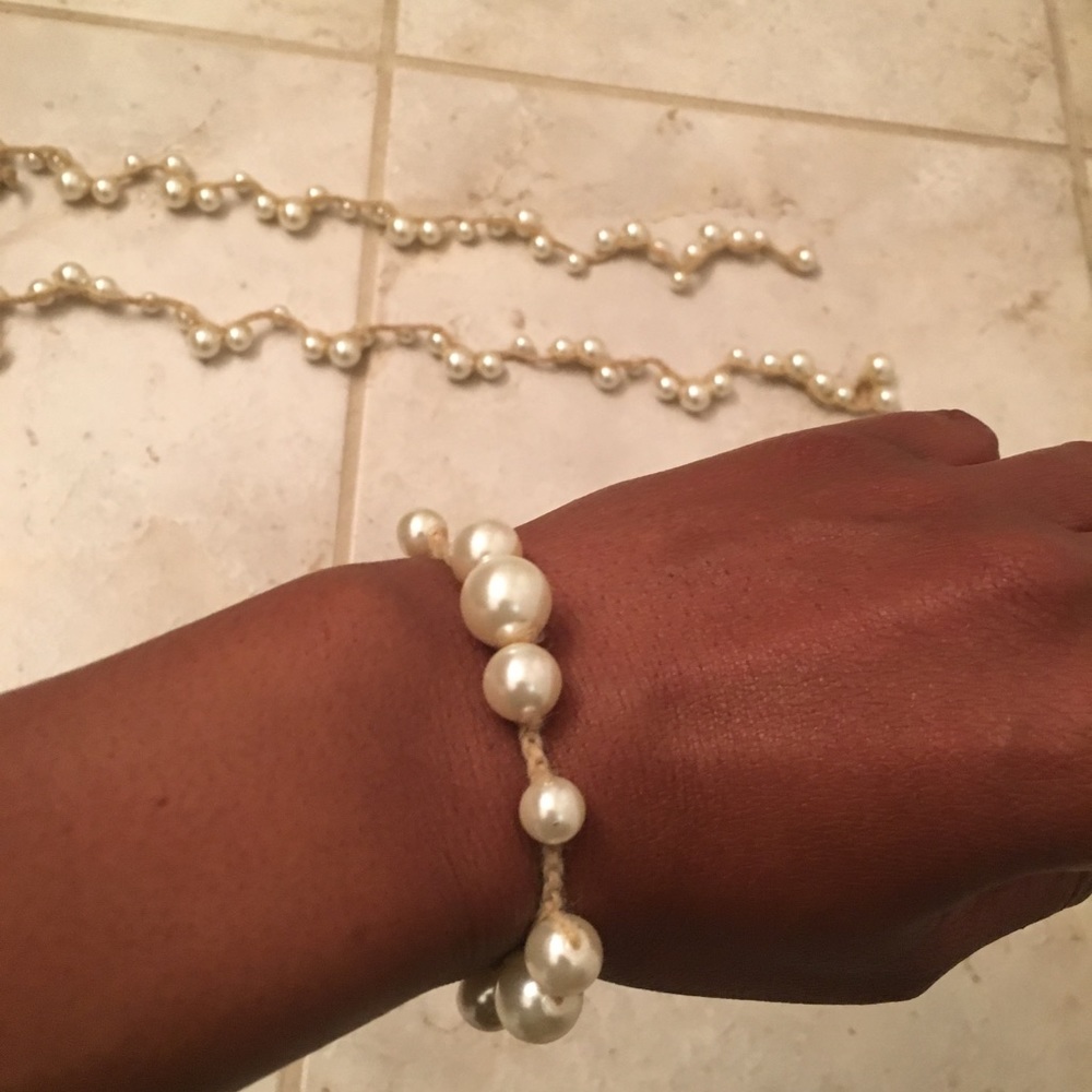 Banana Republic Faux Pearl Necklaces and Bracelet